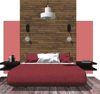 精品卧室模型家具模型 (23)